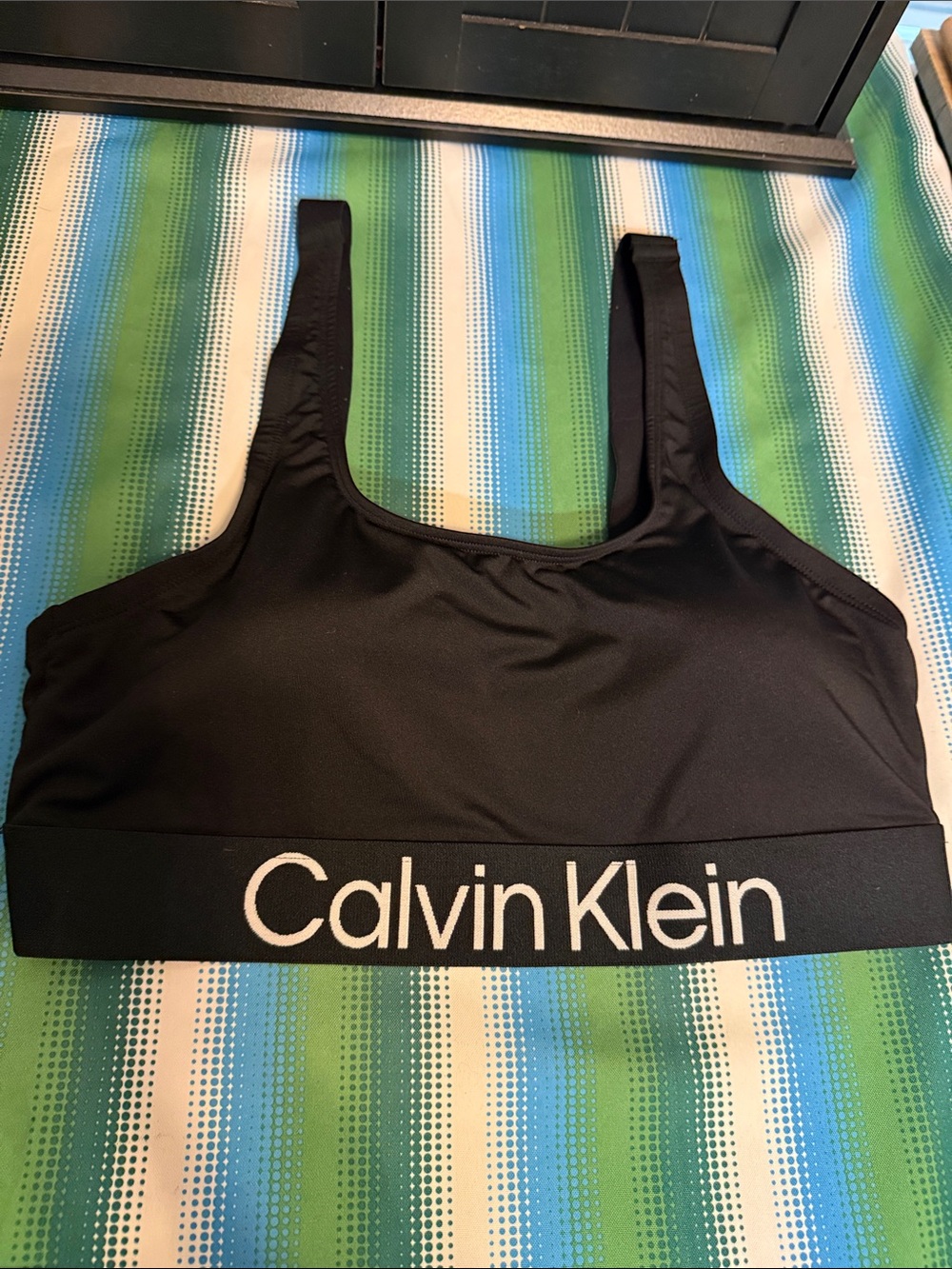 Calvin Klein Black Logo Sports Bralette